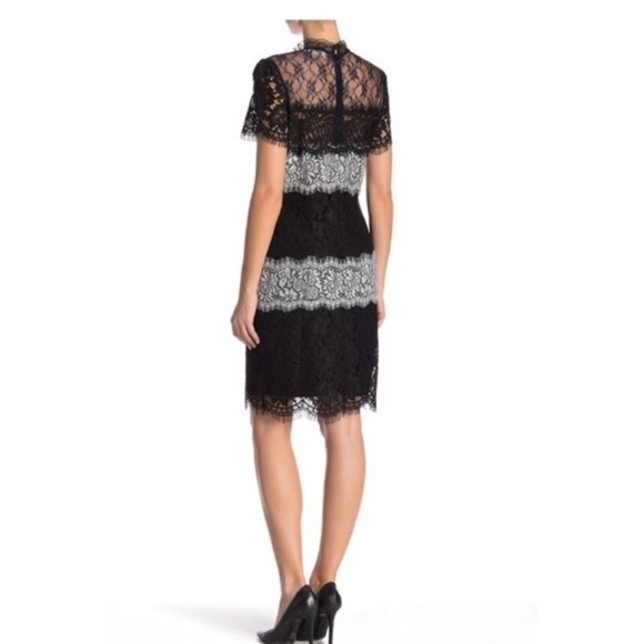 Everleigh Sheer Yoke Multi-Lace Dress - Picture 2 of 6